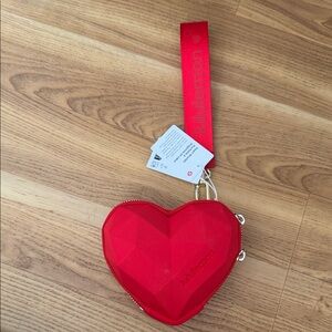 lululemon athletica Vibrant Red Heart Wristlet